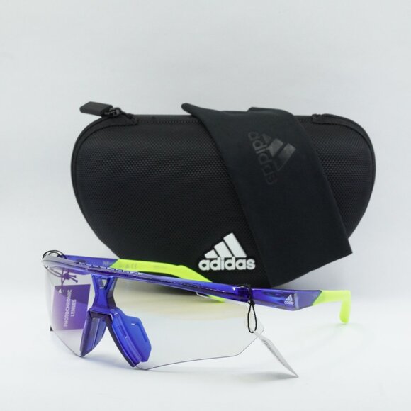 Adidas SP0027 91X Shield Sunglasses - Matte Blue \ Blue Mirror - Picture 1 of 10